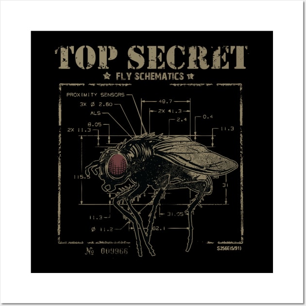 Top secret Fly scheme Wall Art by Teefold